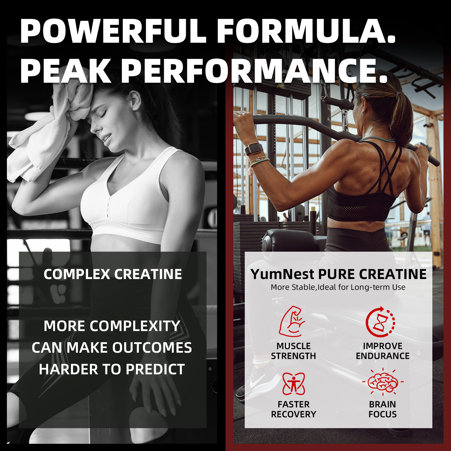 YumNest Creatine Monohydrate Gummies — 5g Creatine | Strawberry | 135 Count - Image 5